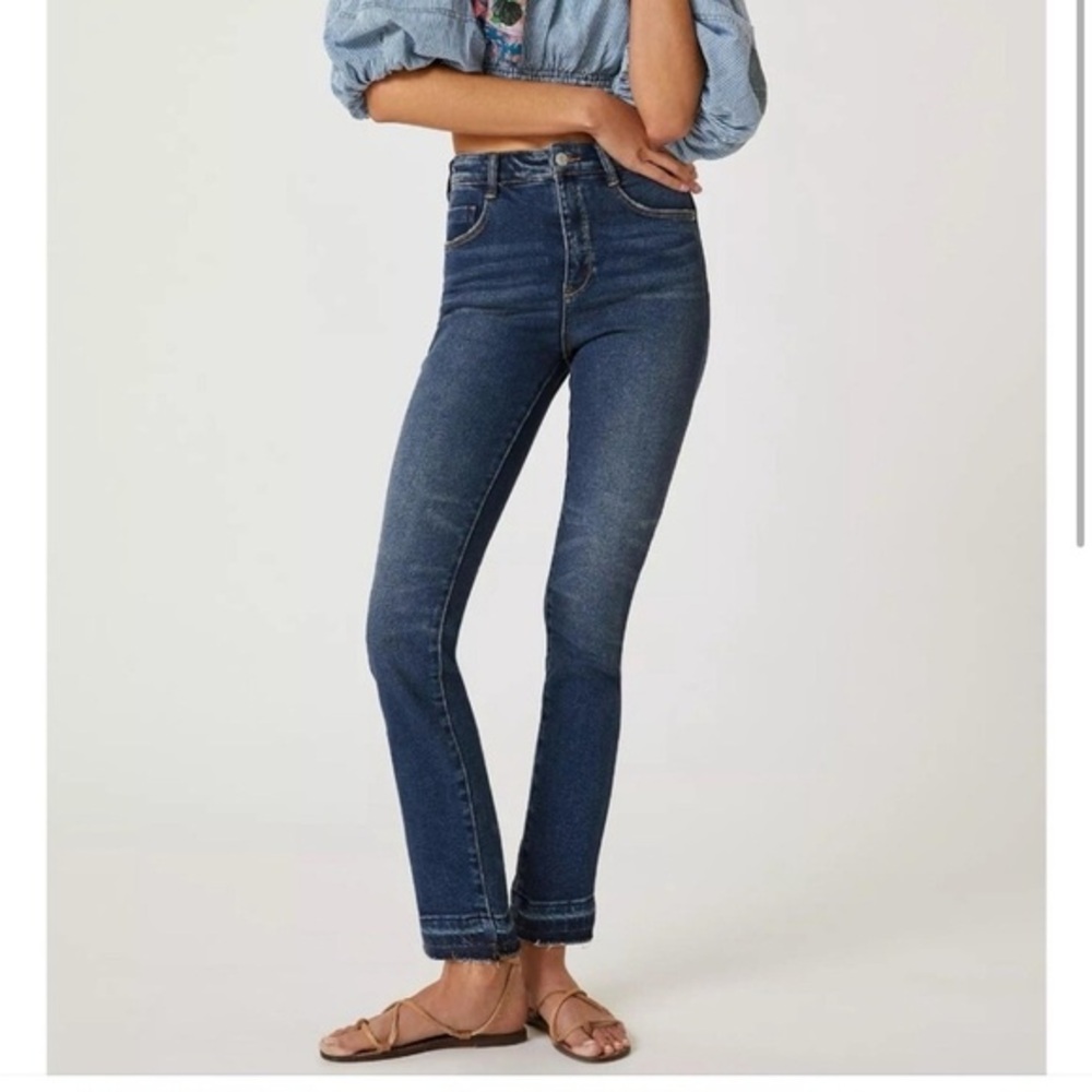 Pilcro and the Letterpress Anthropologie High-Rise Cigarette Distressed Jeans